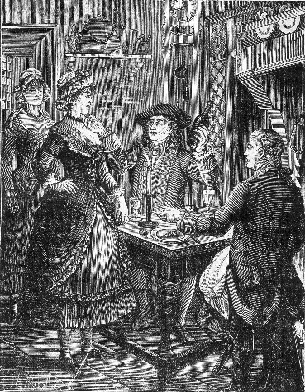 Cartridge, koning der bandieten. Jeanneton en Venus. Gravure door Jules de Grandpré. Populaire roman uit het einde van de 19e eeuw door Unknown artist