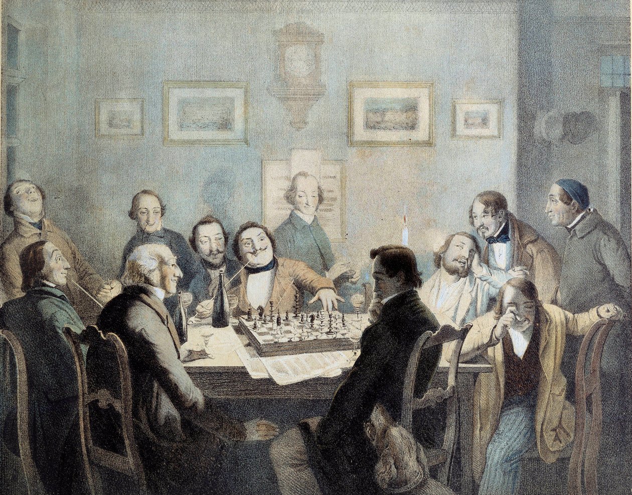 Schaakspelers door Unknown artist