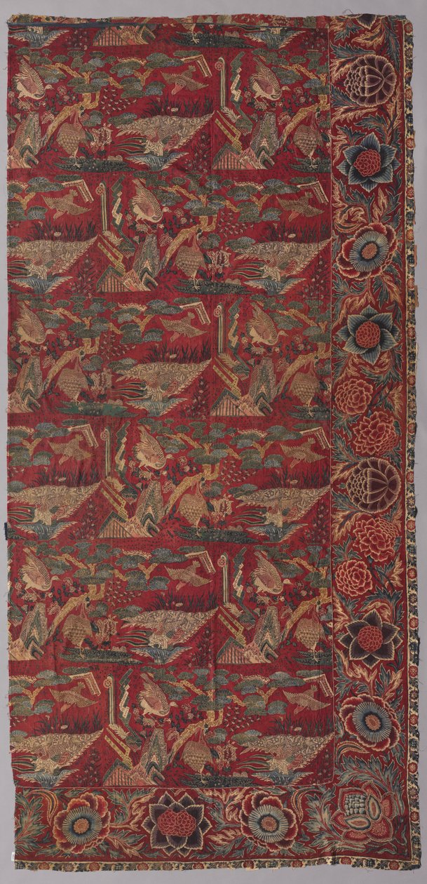 Chintz Bedekking of Hangend met Japans Geïnspireerd Patroon, Rechterhelft door Unknown artist