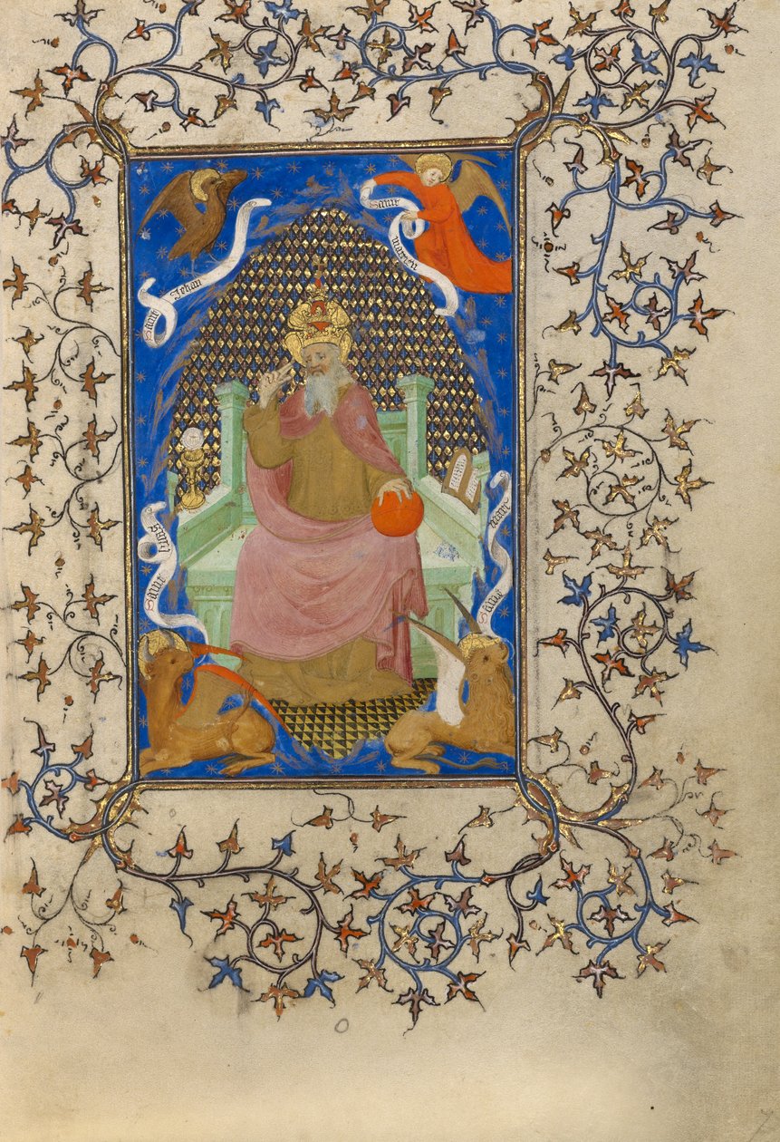 Christus in Majesteit omringd door de symbolen van de vier evangelisten door Unknown artist