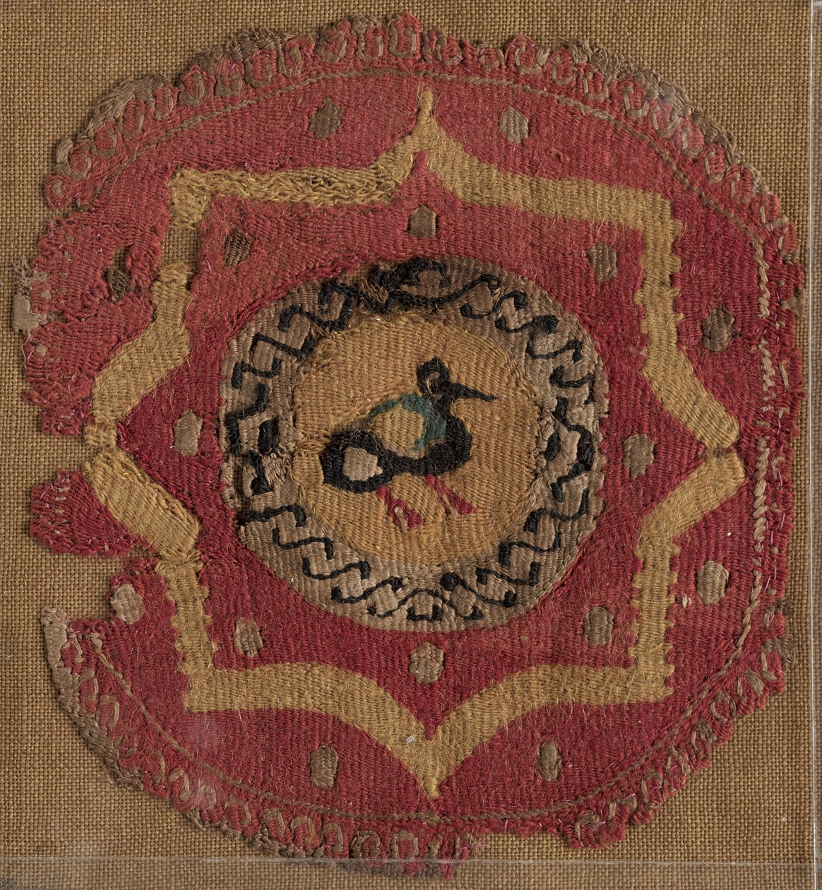 Circulaire Segmentum met Achtpuntige Ster en Vogel door Unknown artist