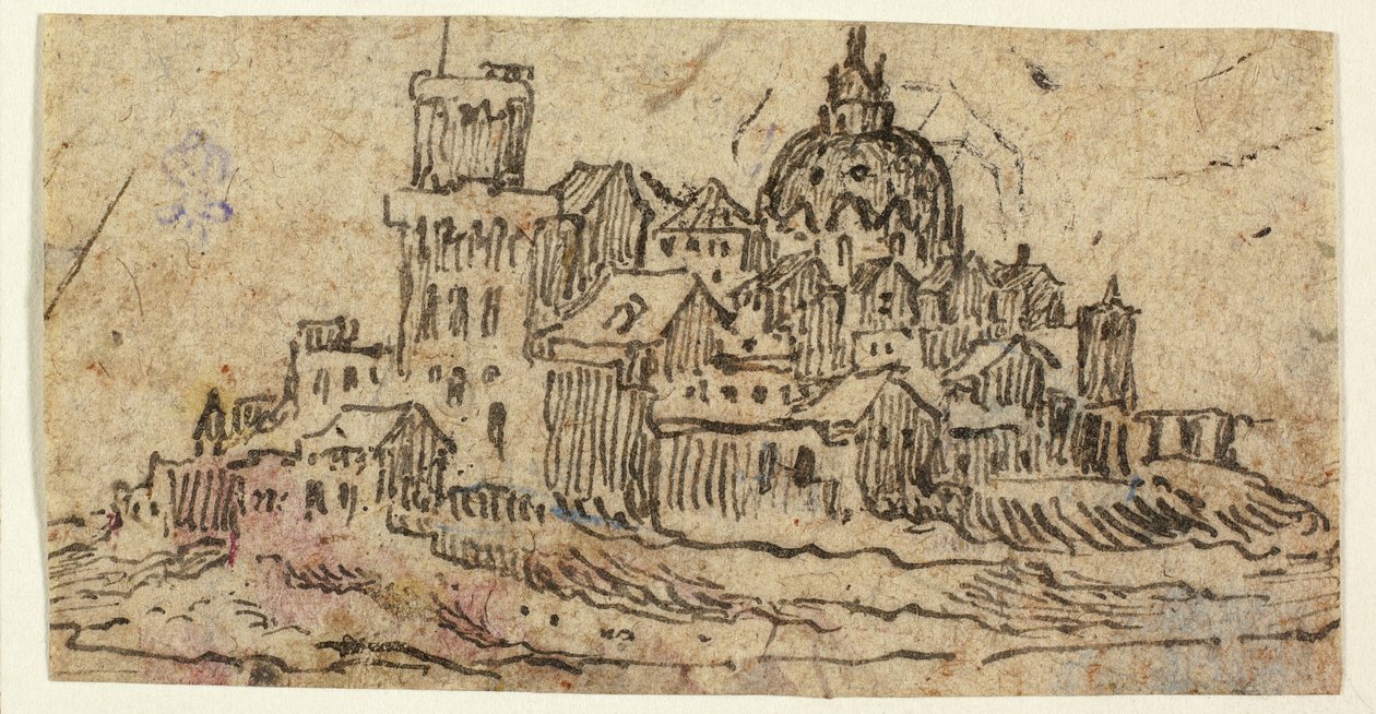 Citadel met koepel door Unknown artist