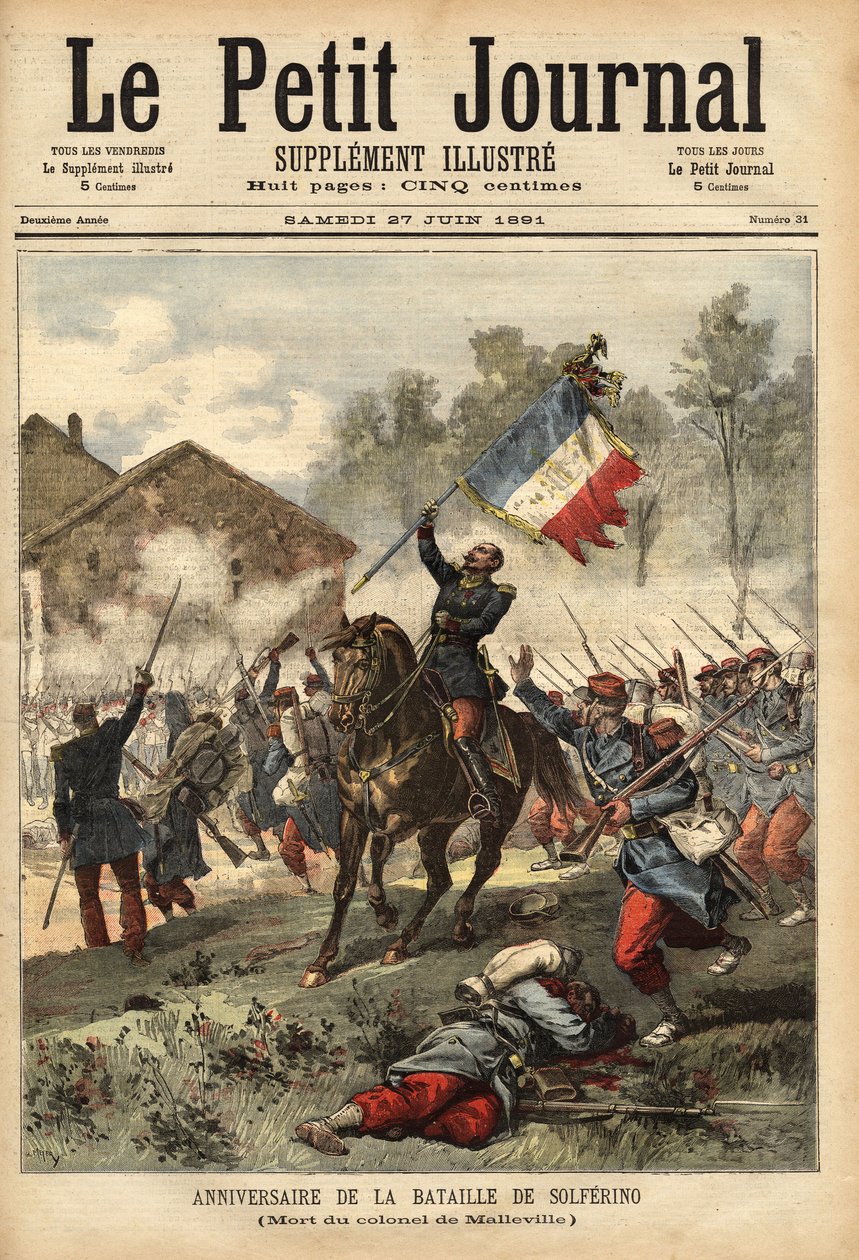 Herdenking van de Slag bij Solferino, 24 juni door Unknown artist