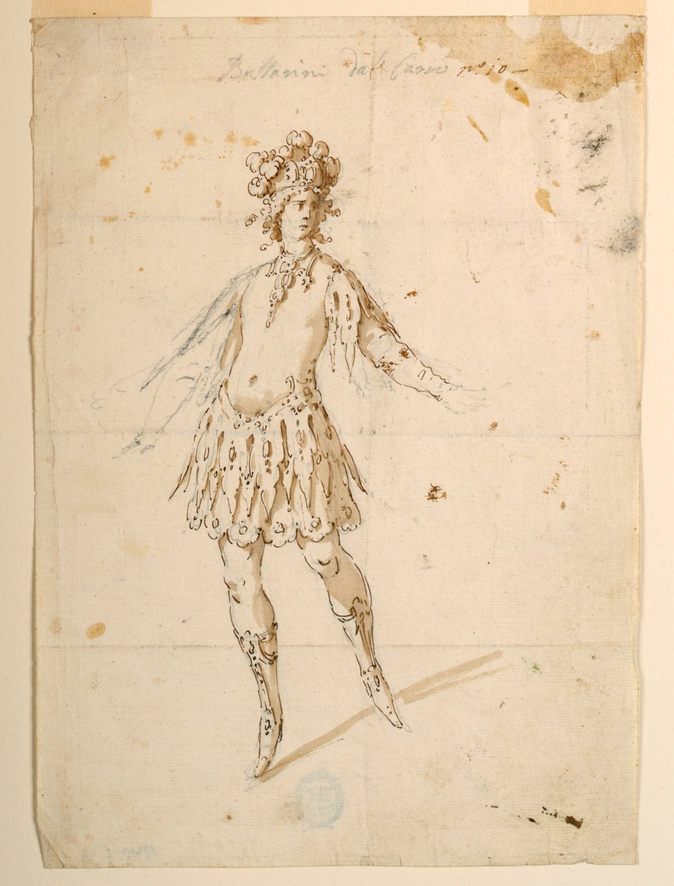 Kostuumontwerp: Danser om op een wagen op te treden voor een ballet door Unknown artist