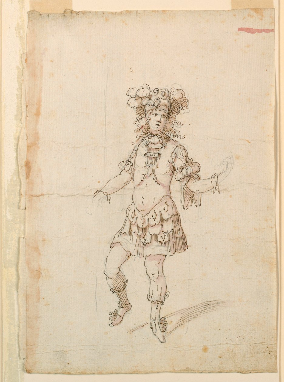 Kostuumontwerp: Mannelijke danser voor een ballet door Unknown artist