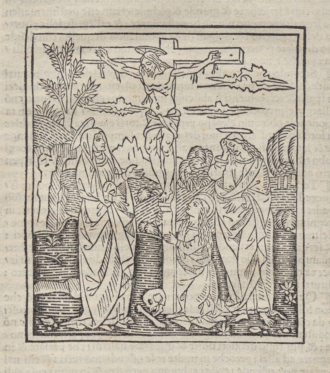 Kruisiging; gepubliceerd in Operette: Regola a tutti religiosi, Trattato del sacramento e dei misteri della Messa, Ragola del ben vivere door Unknown artist