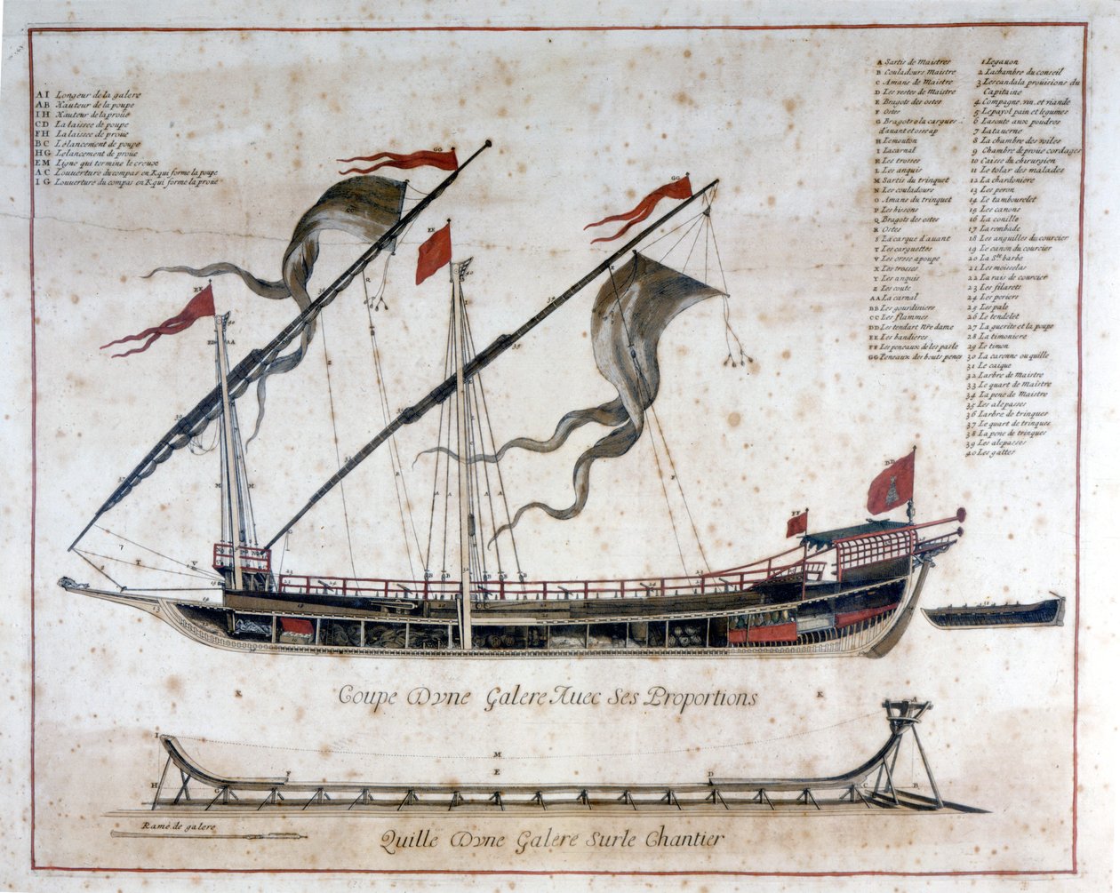 Beker van een 18e-eeuwse galei. door Unknown artist