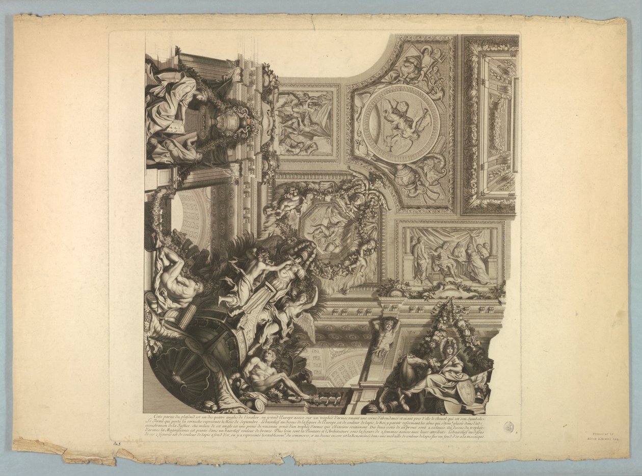 Decoraties door Lebrun en Mignard in het Paleis van Versailles door Unknown artist