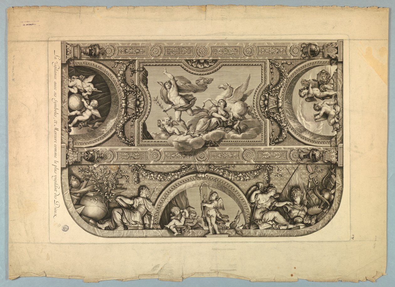 Decoraties van LeBrun en Mignard in het Paleis van Versailles door Unknown artist
