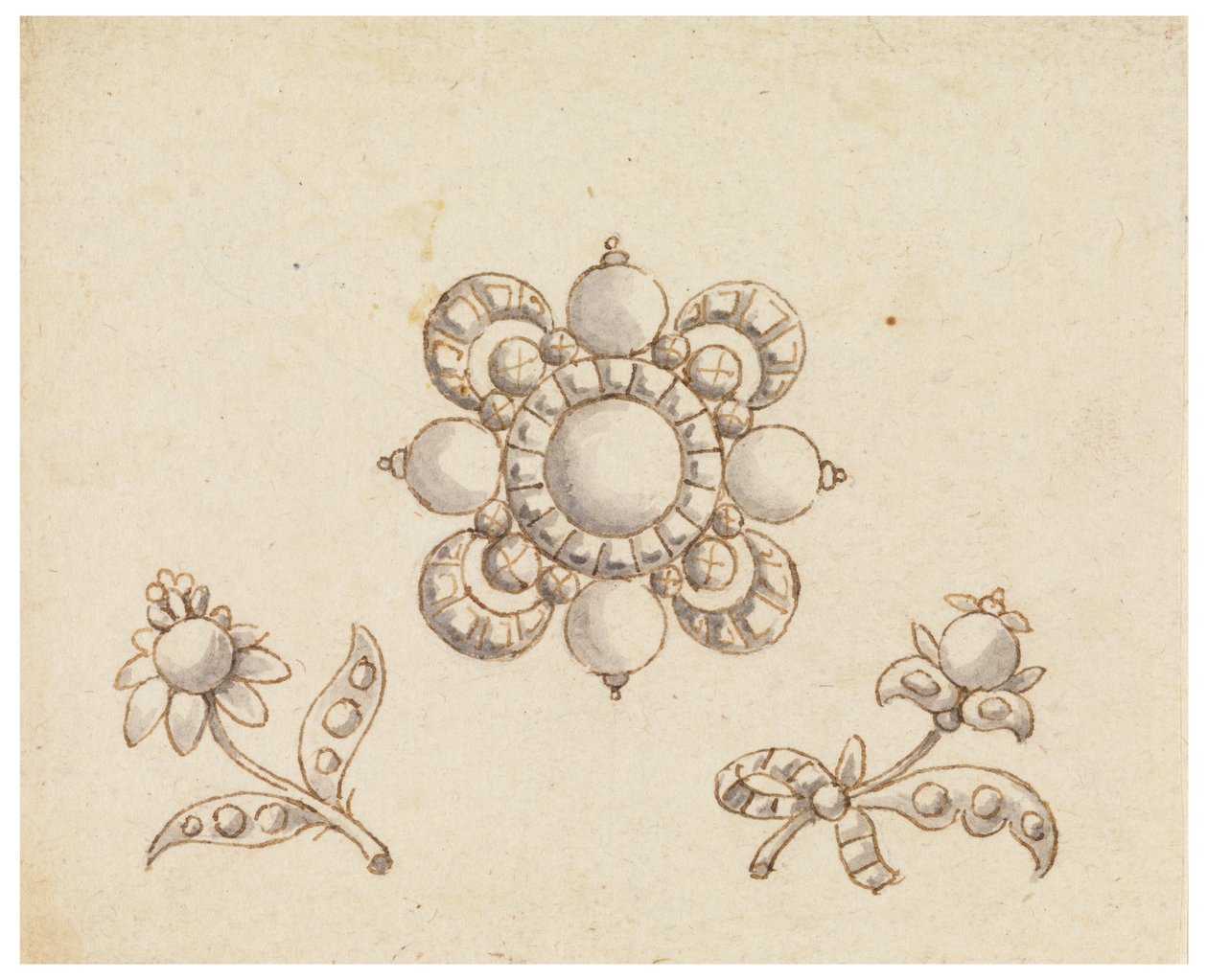 Ontwerp voor Drie Broches door Unknown artist