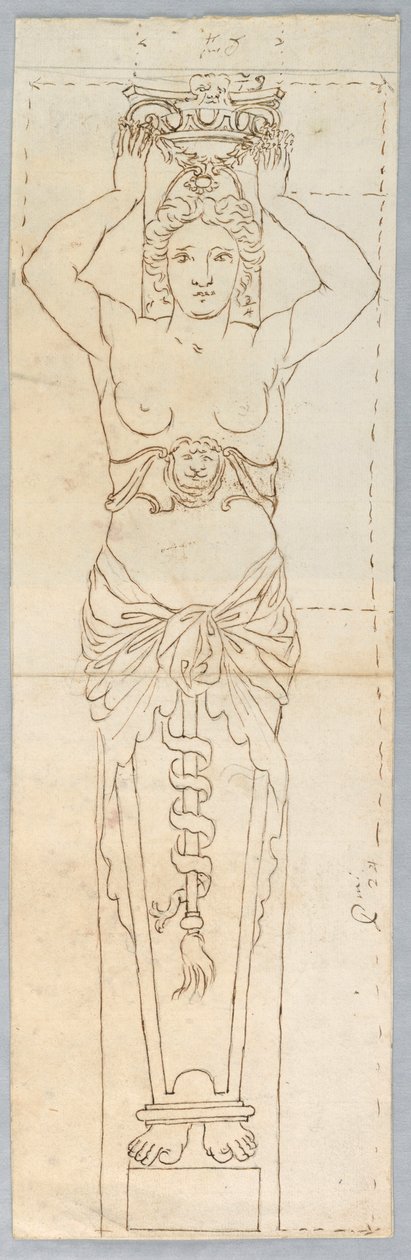 Ontwerp voor een Kariatide door Unknown artist