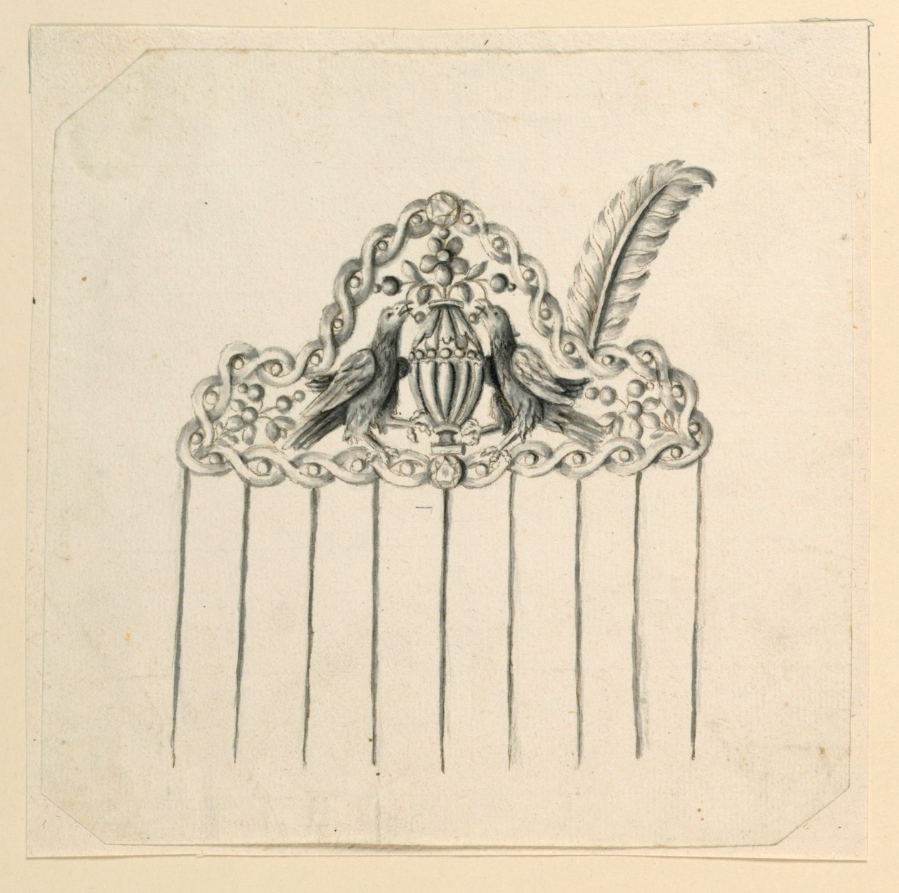 Ontwerp voor een kam door Unknown artist