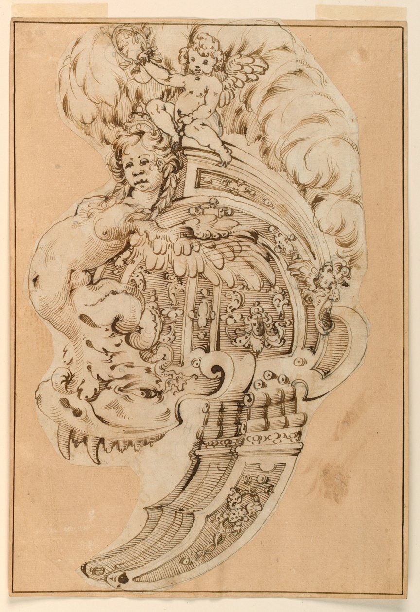 Ontwerp voor een Decoratieve Burgonet door Unknown artist