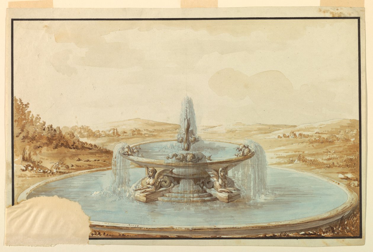 Ontwerp voor een Fontein door Unknown artist