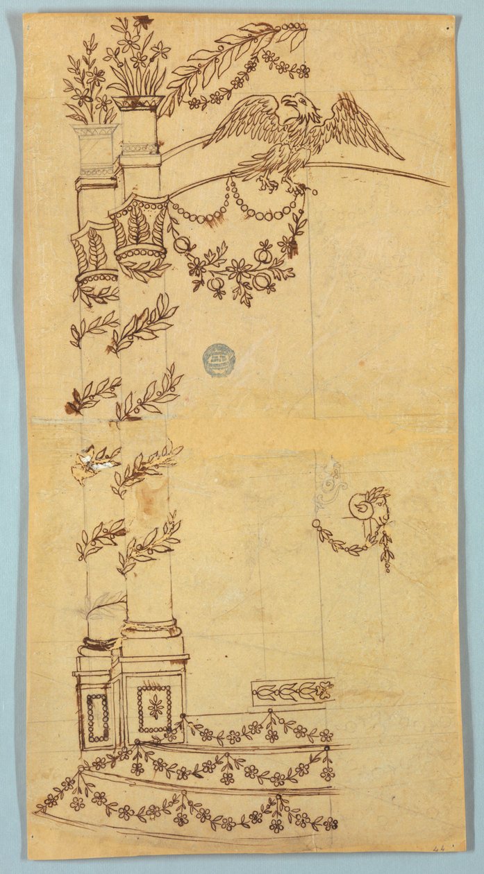 Ontwerp voor een Tuinfolly (?) door Unknown artist