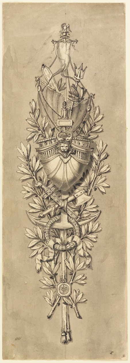 Ontwerp voor een Marinetrofee door Unknown artist