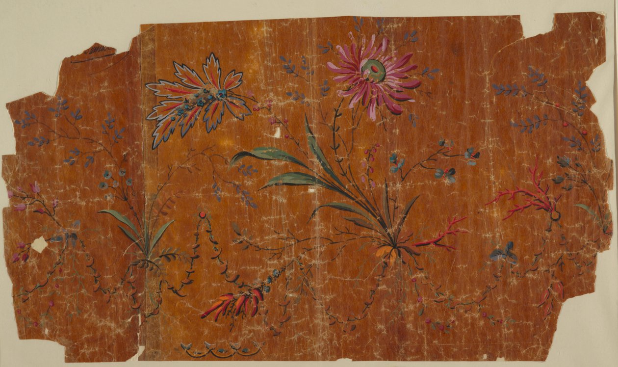 Ontwerp voor een geweven horizontale rand door Unknown artist