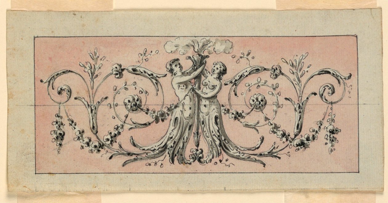 Ontwerp voor de decoratie van een paneel door Unknown artist