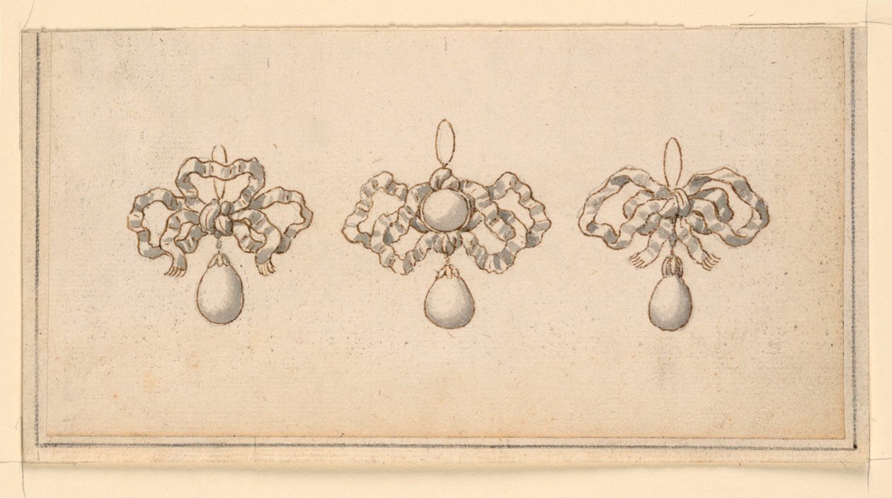Ontwerpen voor drie hangers door Unknown artist
