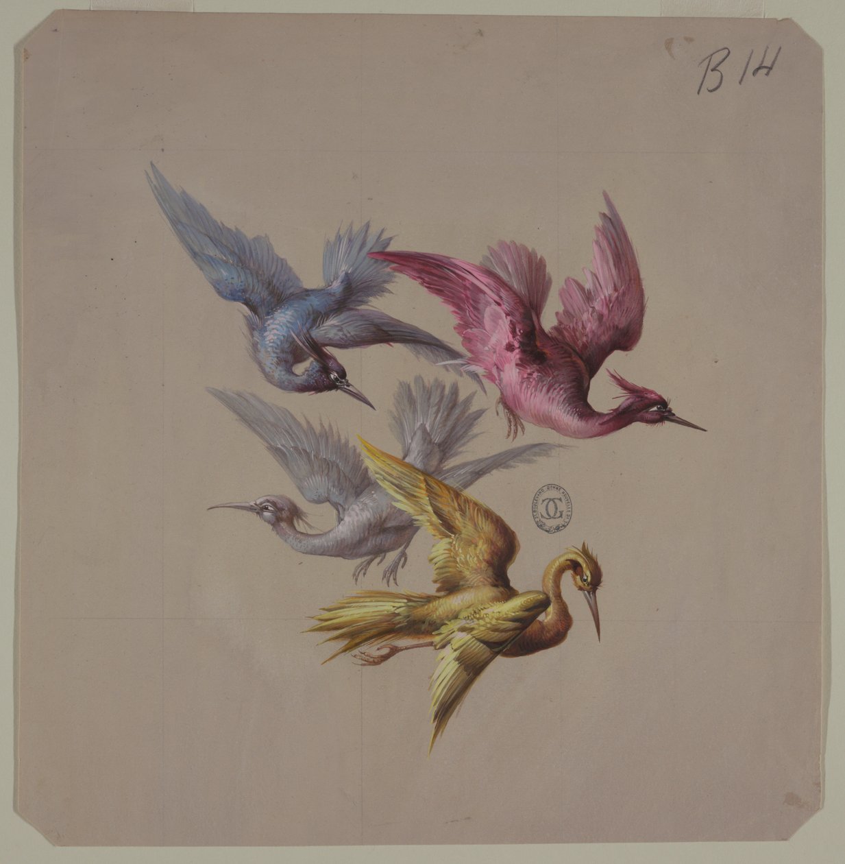 Ontwerpen voor Behang en Textiel: Vogels door Unknown artist