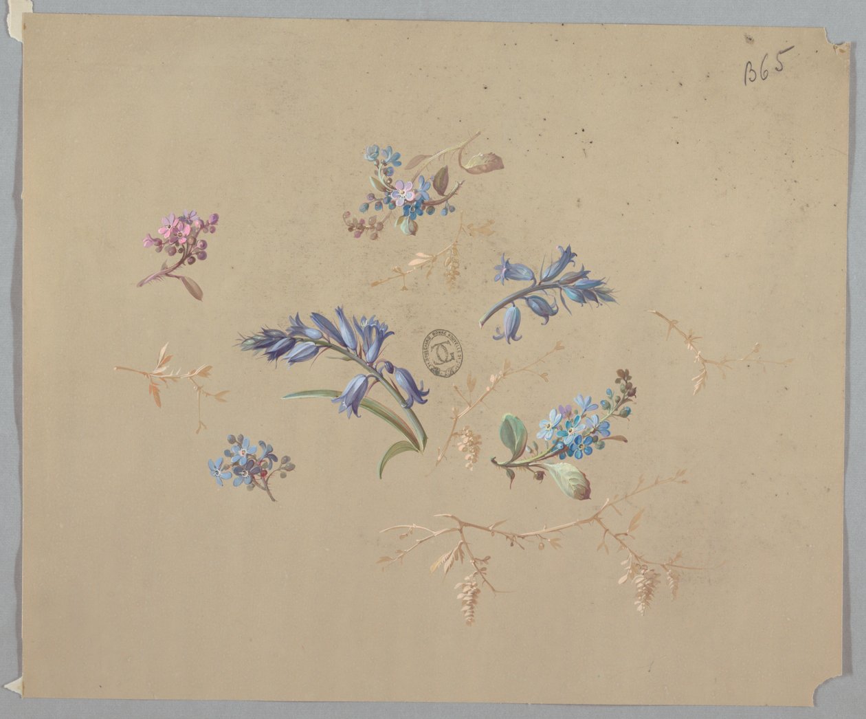 Ontwerpen voor behang en textiel: Bloemen door Unknown artist