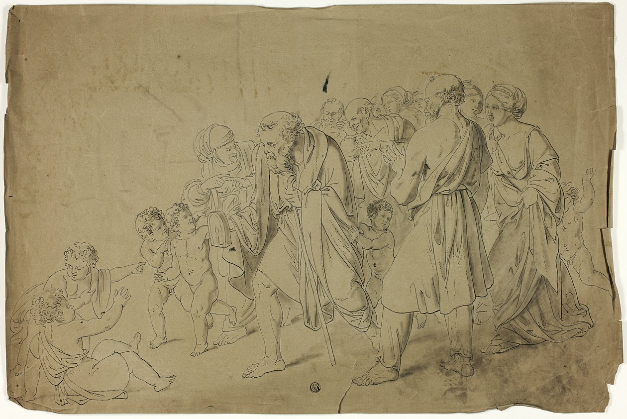 Diogenes op zoek naar een eerlijke man door Unknown artist