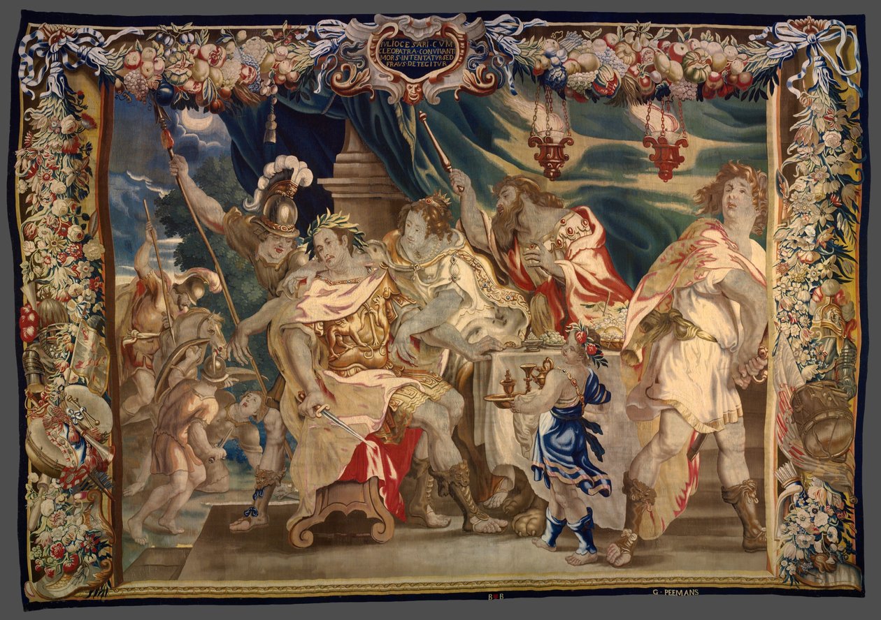 Ontdekking van het complot om Caesar en Cleopatra te vermoorden uit Het verhaal van Caesar en Cleopatra door Unknown artist