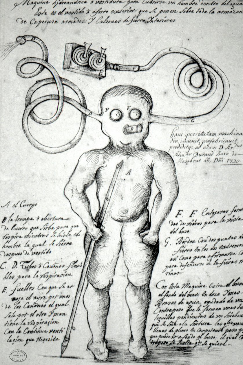 Tekening van een man in een pak. Peru door Unknown artist