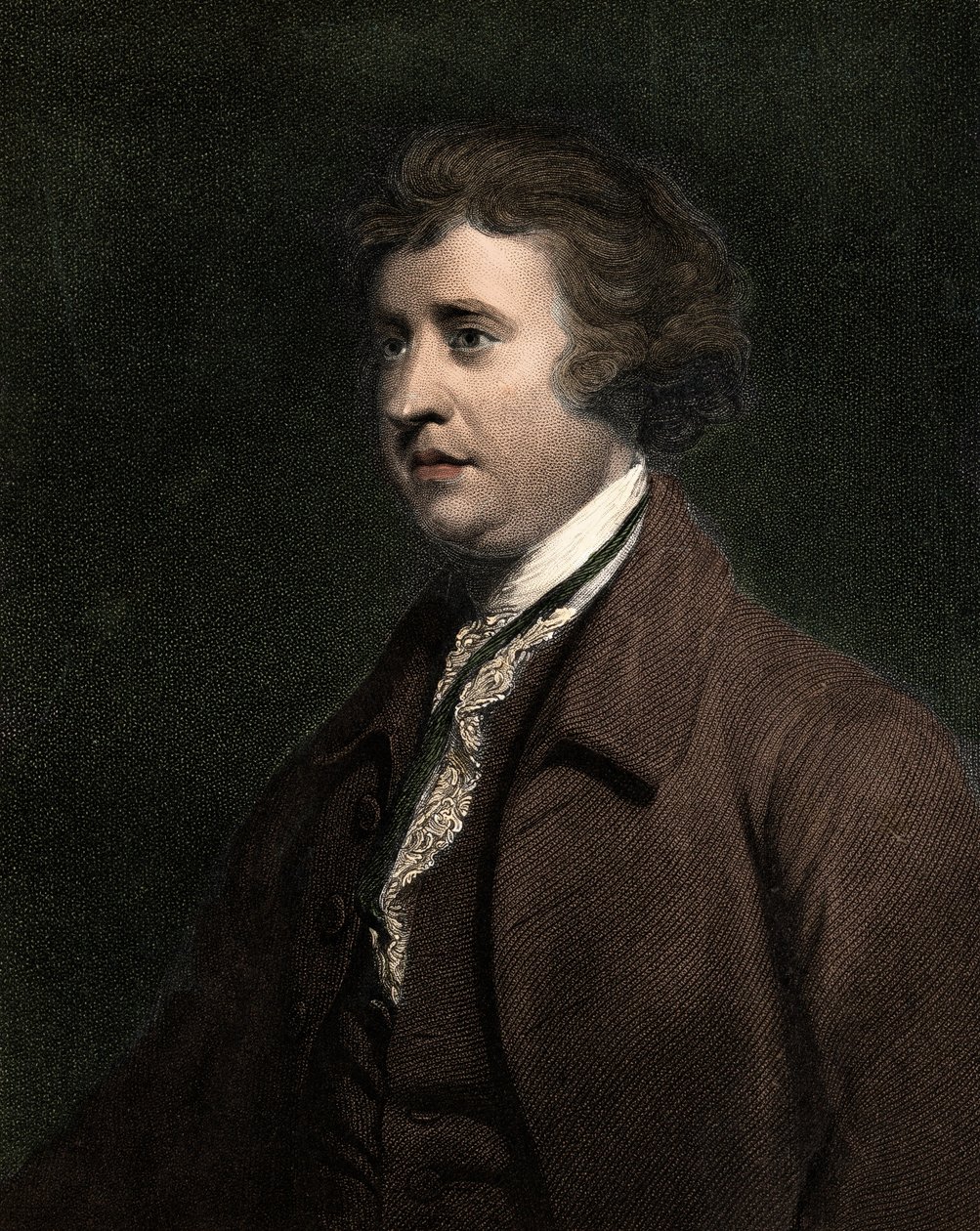 Edmund Burke 1729-1797 - gravure - 19e eeuw door Unknown artist