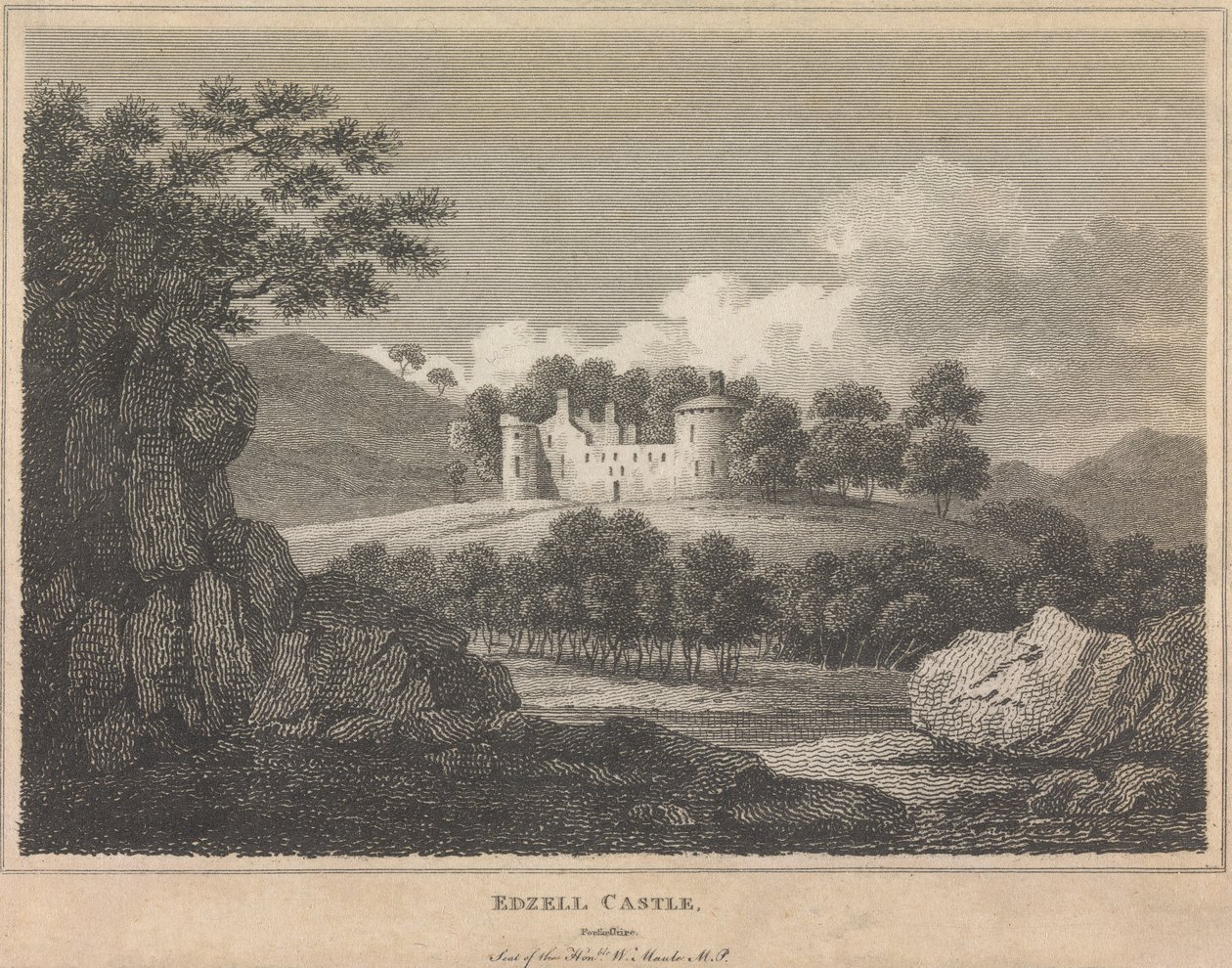 Edzell Castle, [Forfarshire?]; pagina 101 (Volume One) door Unknown artist