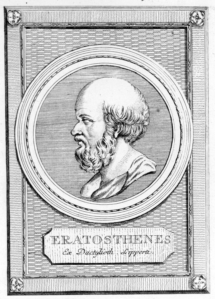 Eratosthenes wiskundige, astronoom, geograaf en dichter. Portret uit 