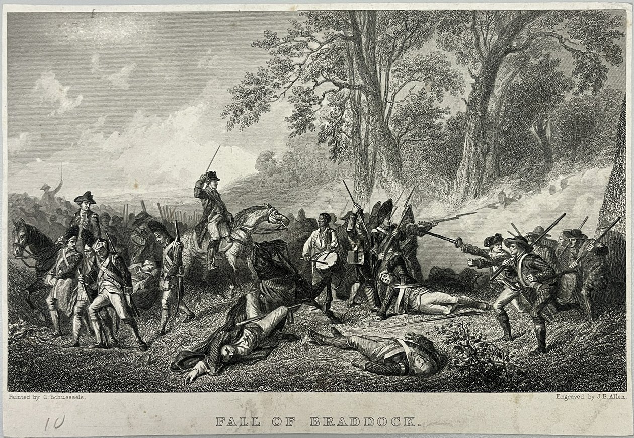 Val van Braddock door Unknown artist