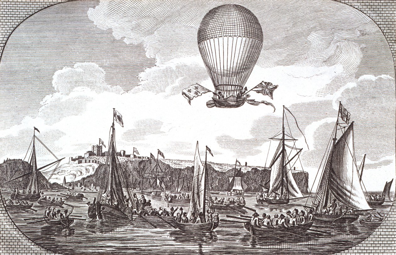 Eerste luchtoversteek van het Kanaal door Unknown artist