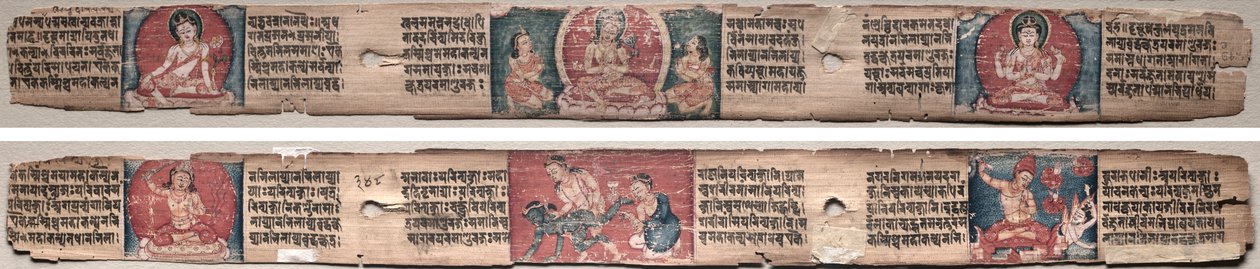 Folio 348, uit een Gandavyuha-soetra (Schrift van de Opperste Array) door Unknown artist
