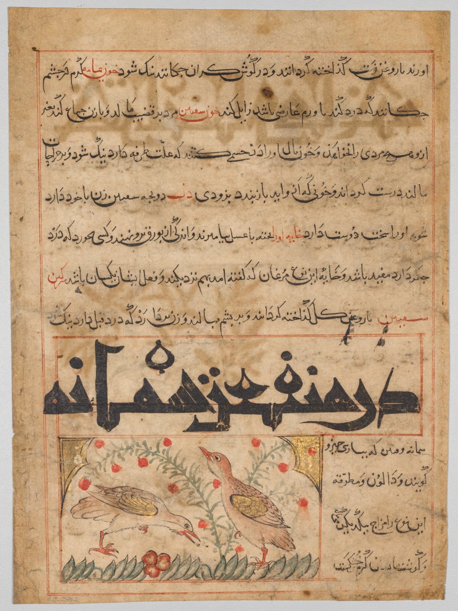 Folio uit een Perzische Manafi