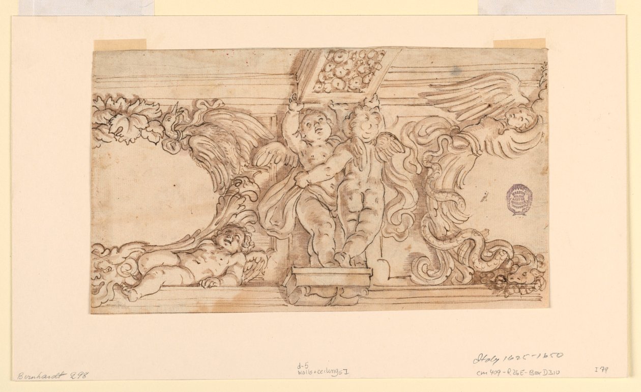 Fries met Putti en Medaillons door Unknown artist