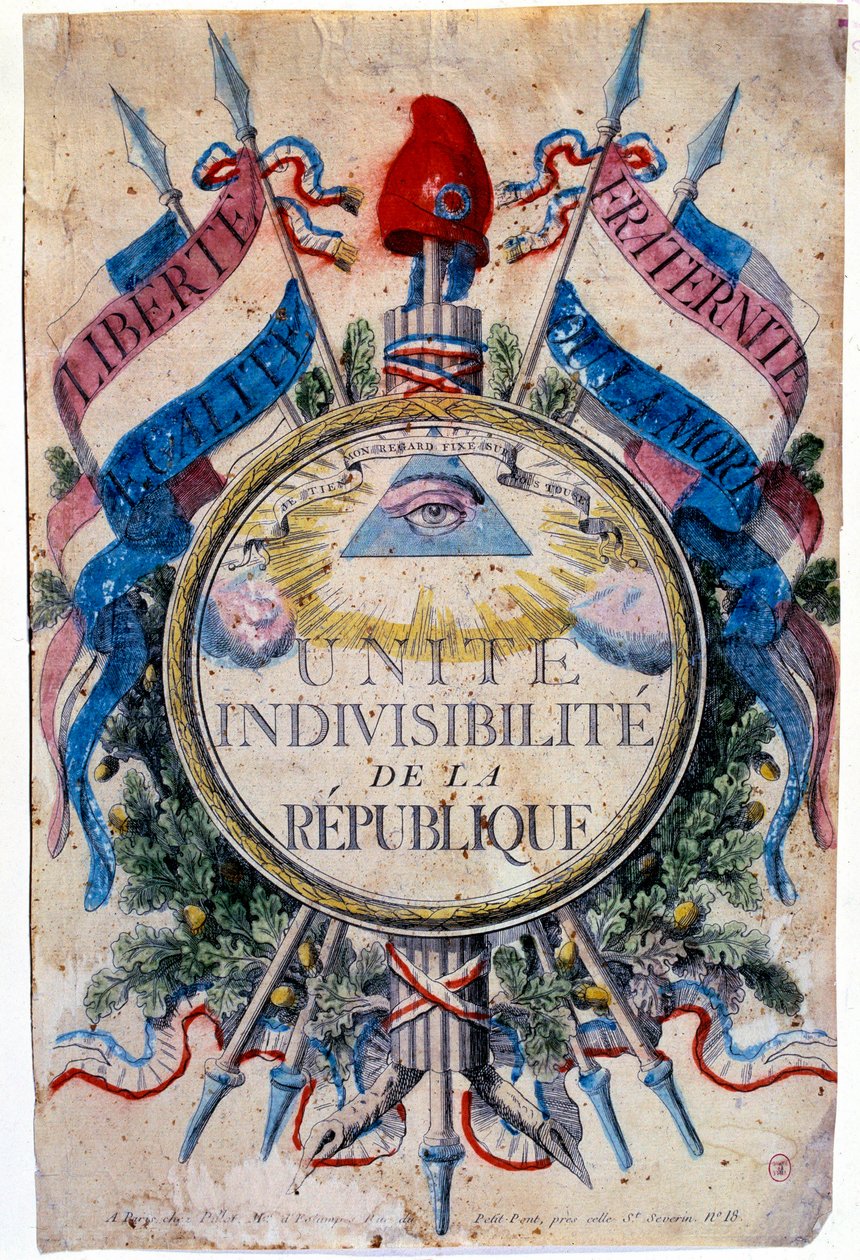 Franse Revolutie: Vrijheid, gelijkheid, broederschap of dood door Unknown artist