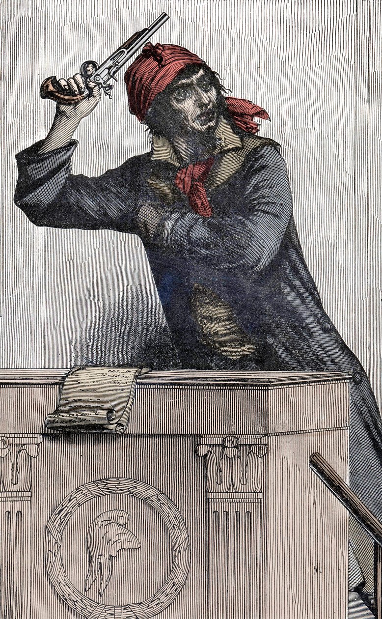 Portret van Jean Paul Marat, Montagnard afgevaardigde bij de Conventie door Unknown artist