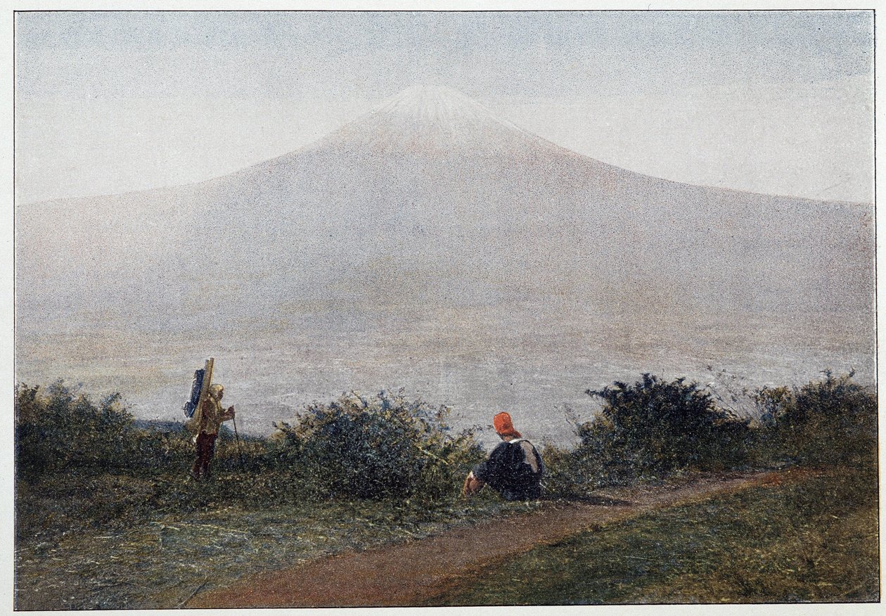 Fujiama, vulkaan van Japan door Unknown artist