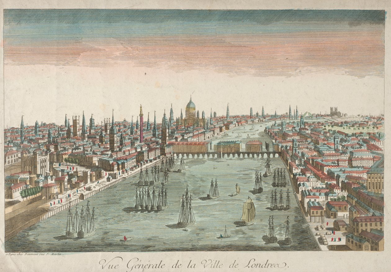 Algemeen Uitzicht op Londen door Unknown artist