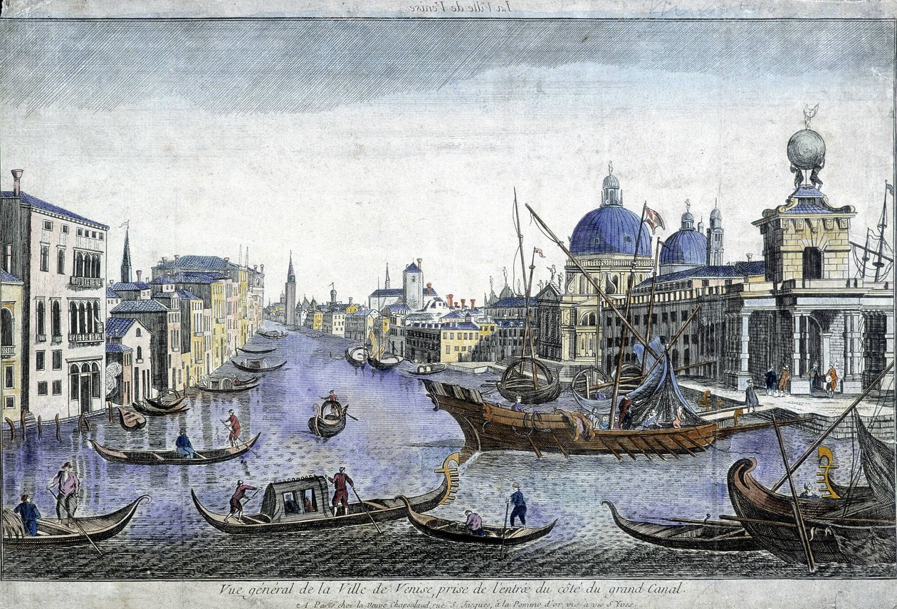 Algemeen uitzicht op Venetië - gravure door Unknown artist