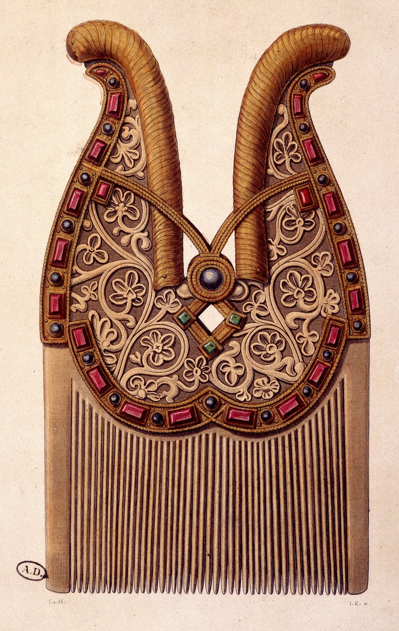 Duitse kostbare kammen door Unknown artist