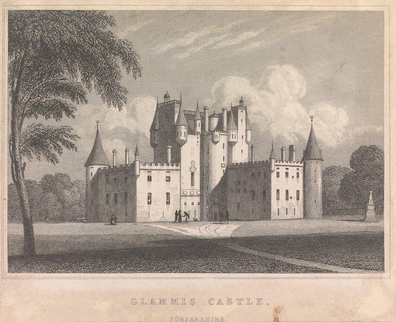 Glammis Castle, Forfarshire; pagina 9 (Volume Twee) door Unknown artist