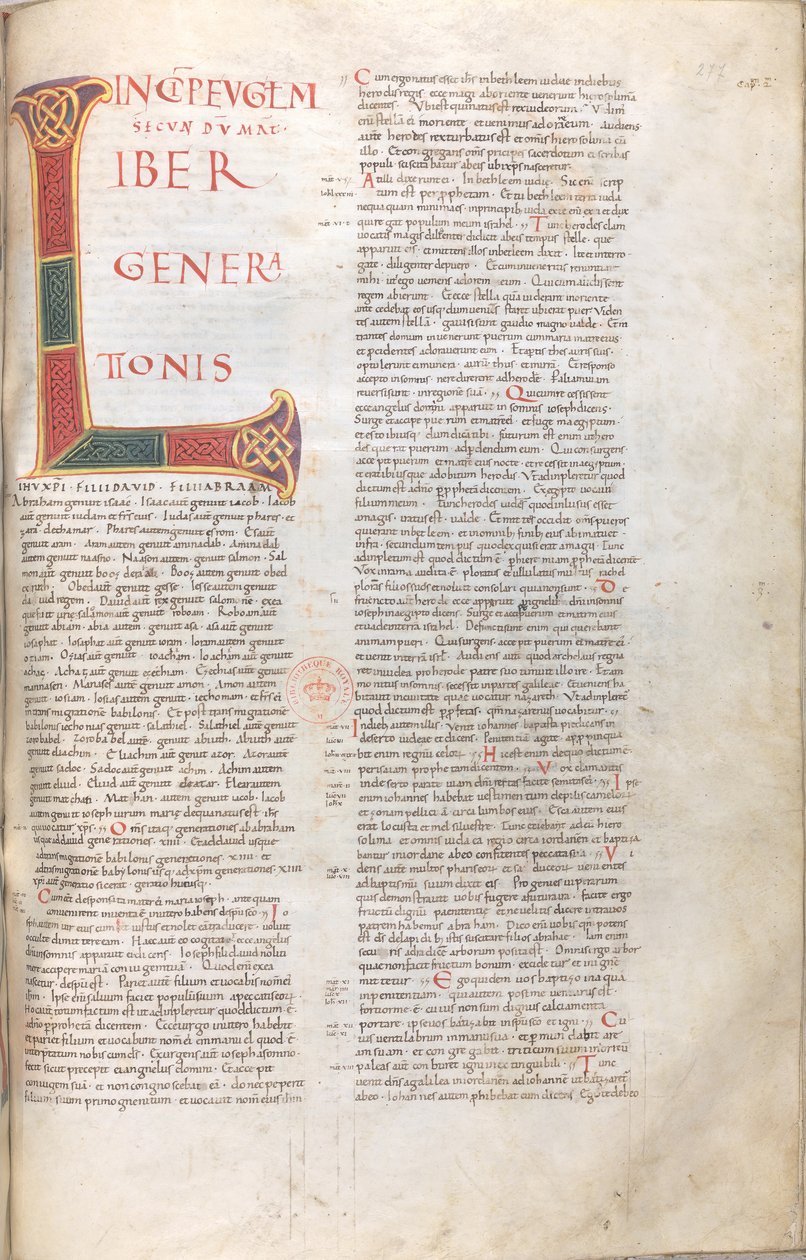 Evangelie van Matteüs: Liber Generationis (Genealogie van Jezus) door Unknown artist
