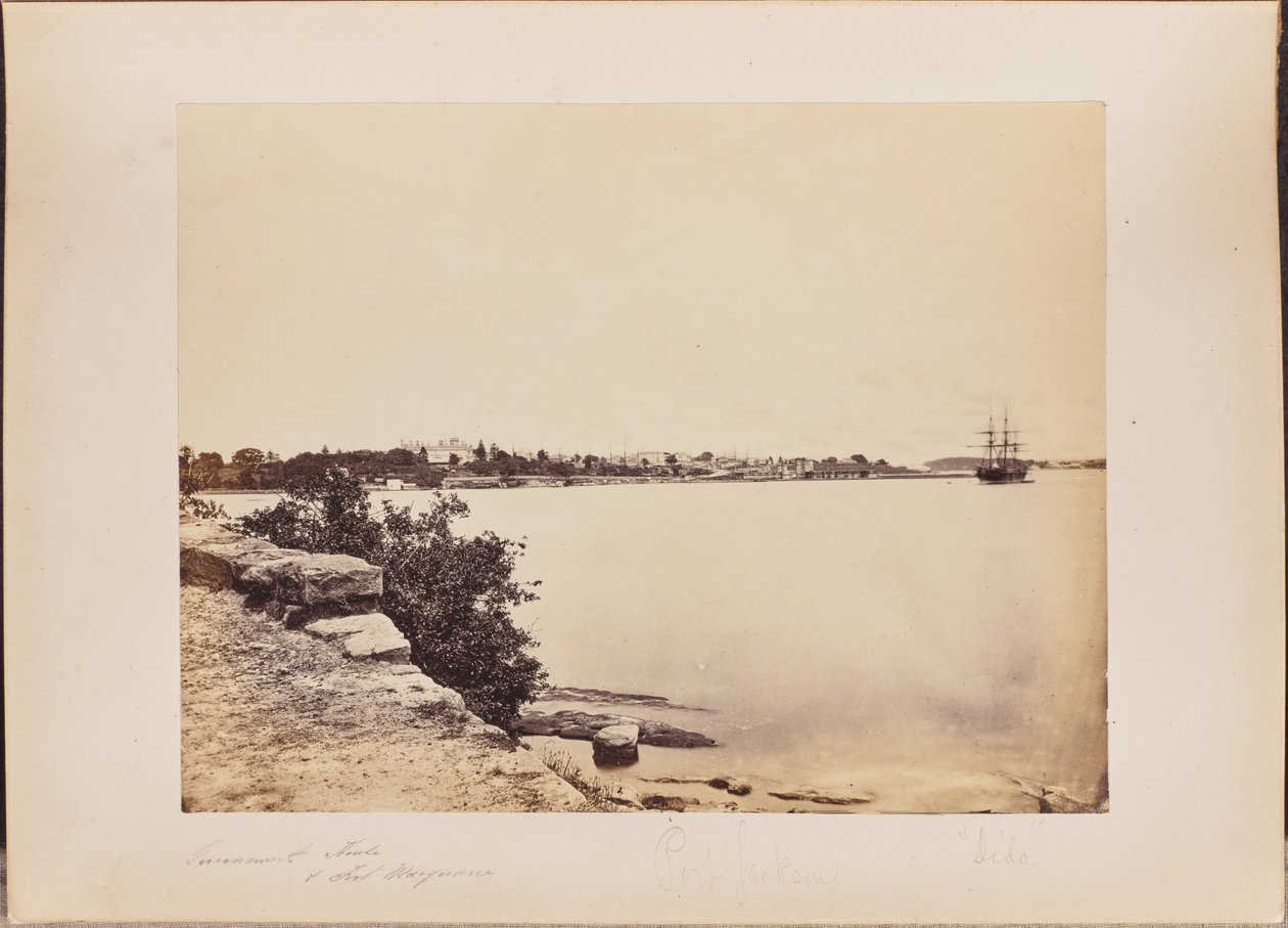 Regeringshuis en Fort Macquarie door Unknown artist