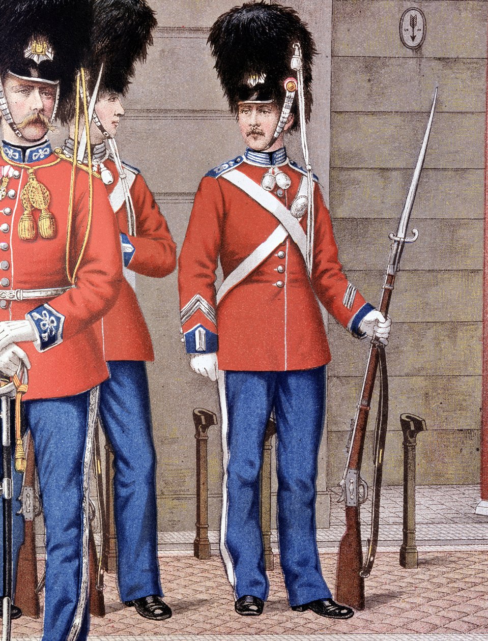 Grenadiers van de Deense Garde door Unknown artist