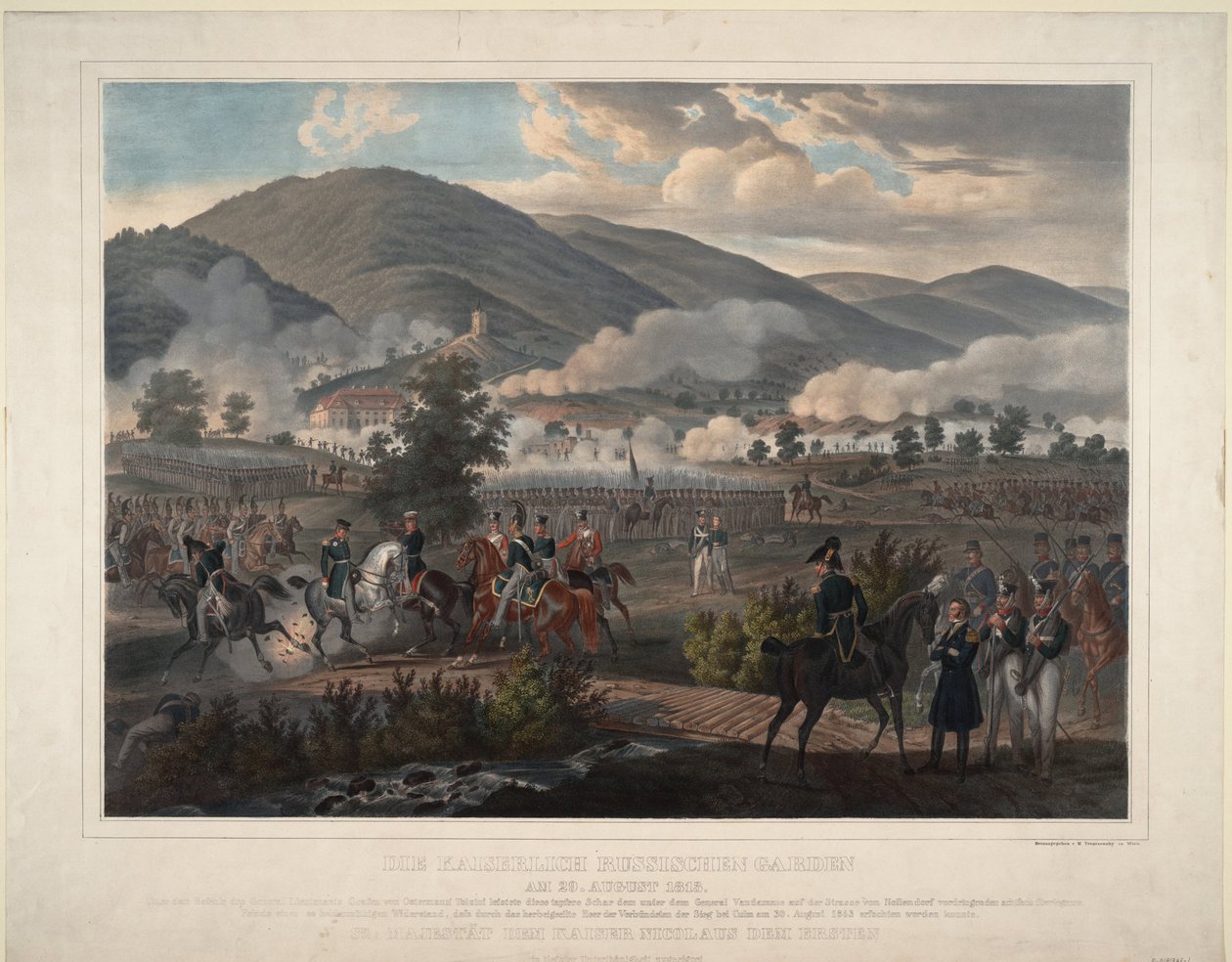 Napoleontische oorlogen: de slag bij Kulm in Bohemen (30 augustus 1813) door Unknown artist