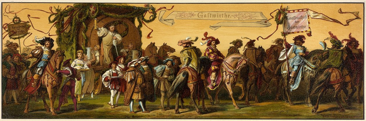 Hans Makarts processie van de stad Wenen door Unknown artist