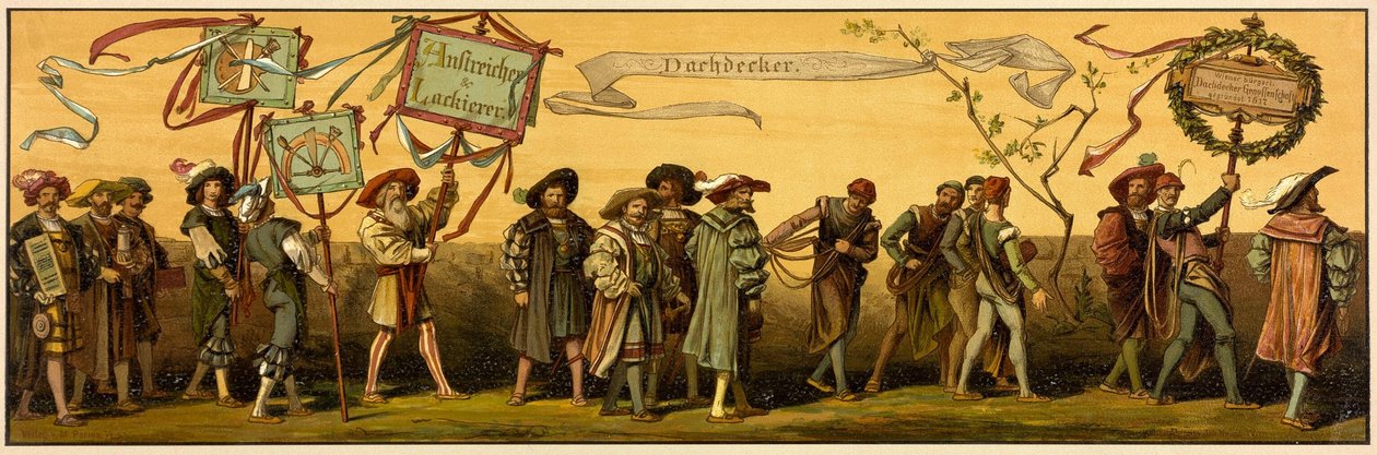 Hans Makarts processie van de stad Wenen door Unknown artist