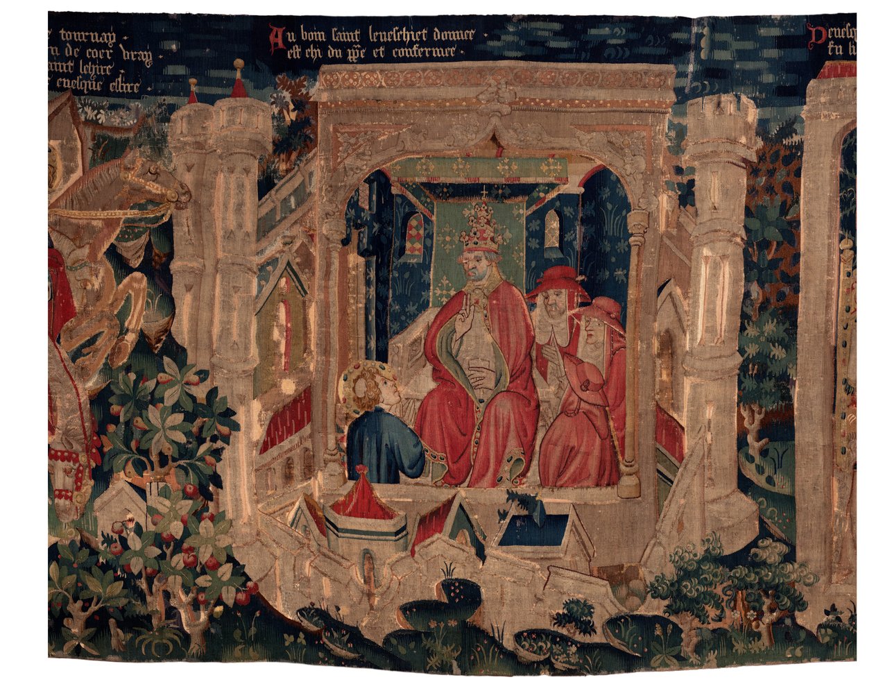 Geschiedenis van Sint Piat en Sint Eleuthère, Scene 9: Sint-Éleuthère wordt bevestigd als bisschop van Doornik. door Unknown artist